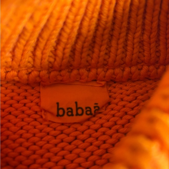 Babaa Women's Orange Turtleneck Sweater - Picture 2 of 5